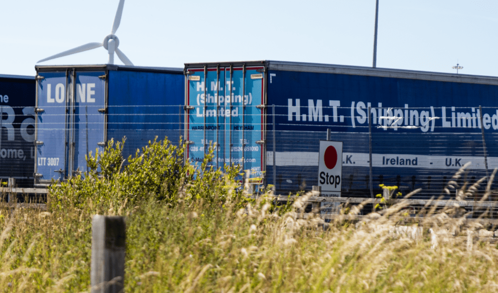 HGV Trailers on carpark HGV Trailers on carpark